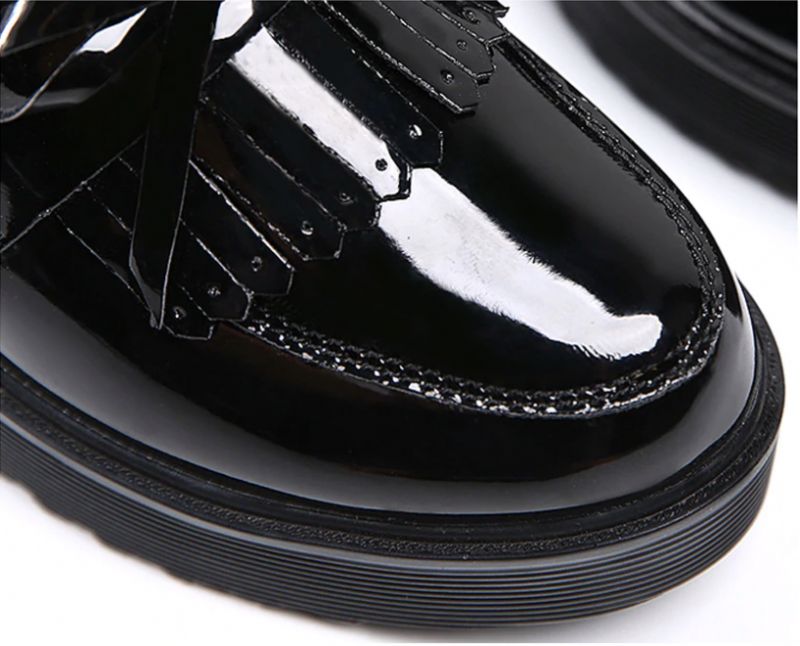 Baratta Damskie Lakierowane Buty Oxford - Czarny