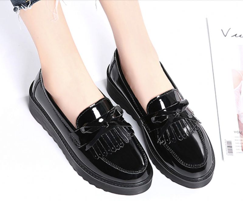 Baratta Damskie Lakierowane Buty Oxford - Czarny