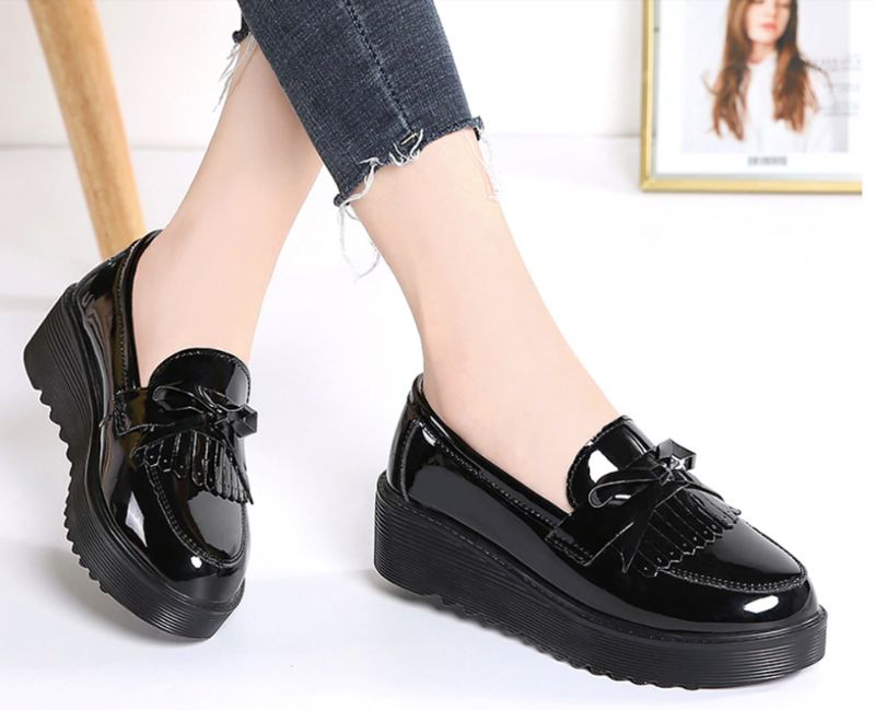 Baratta Damskie Lakierowane Buty Oxford - Czarny