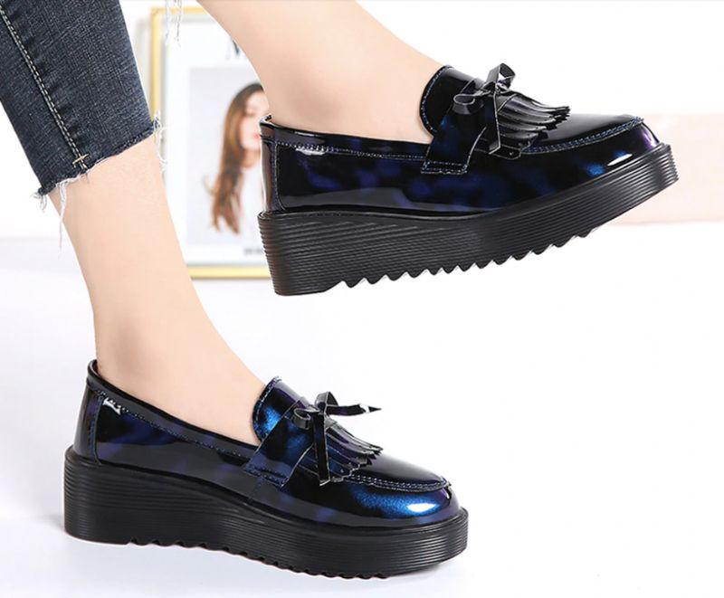 Baratta Damskie Lakierowane Buty Oxford - Czarny