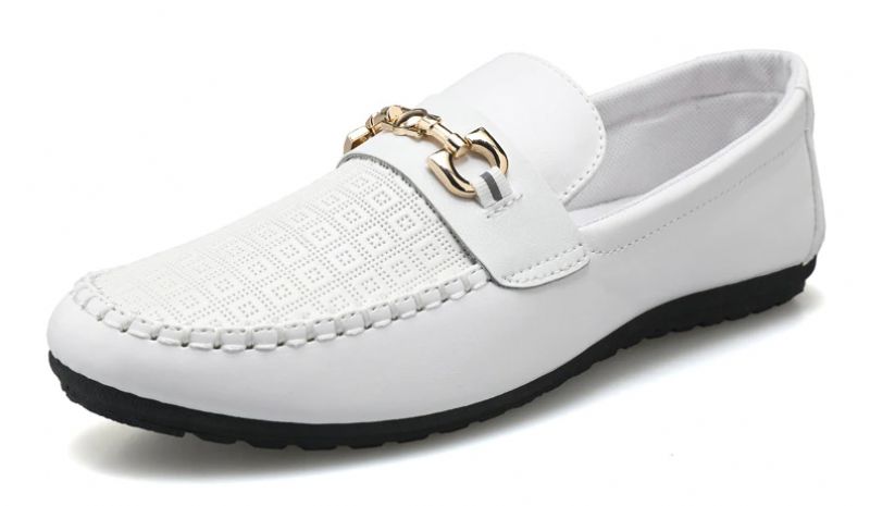 Baroja Mokasyny Męskie Buty Casualowe - Biały