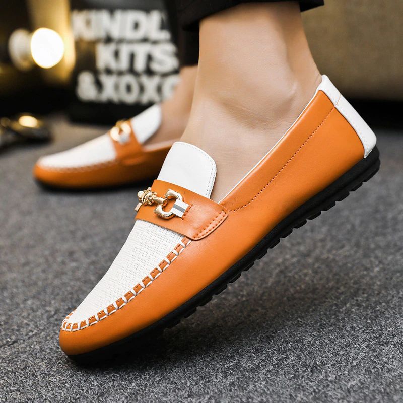 Baroja Mokasyny Męskie Buty Casualowe - Biały