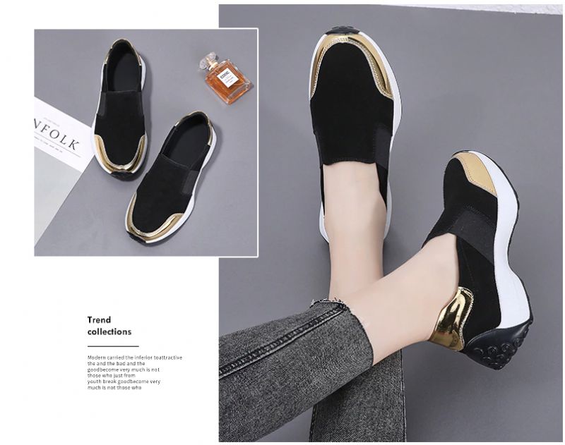 Barry Slip-ons - Czarno-złoty