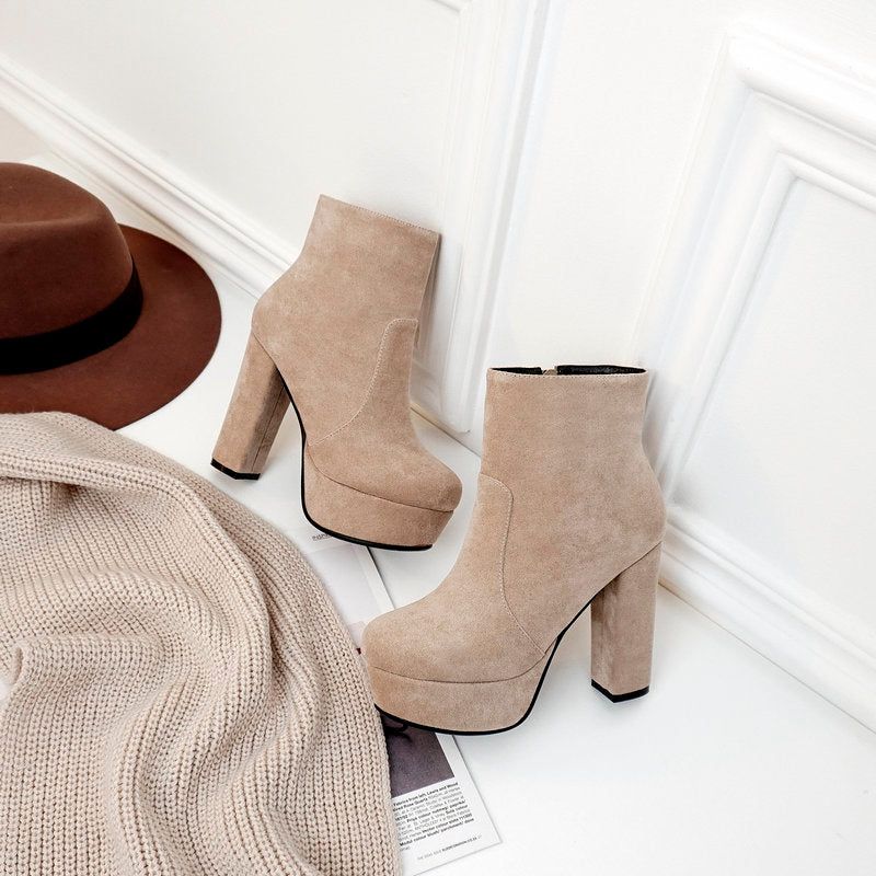 Bea Damskie Buty Do Kostki - Czarny