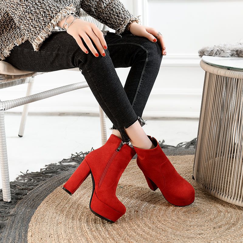 Bea Damskie Buty Do Kostki - Czarny