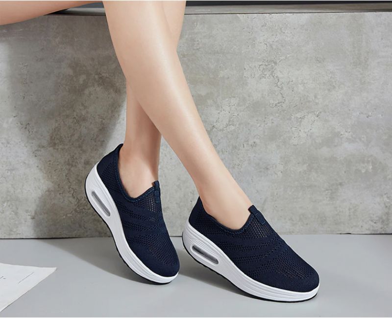 Bennu Damskie Buty Do Chodzenia Na Platformie - Szary