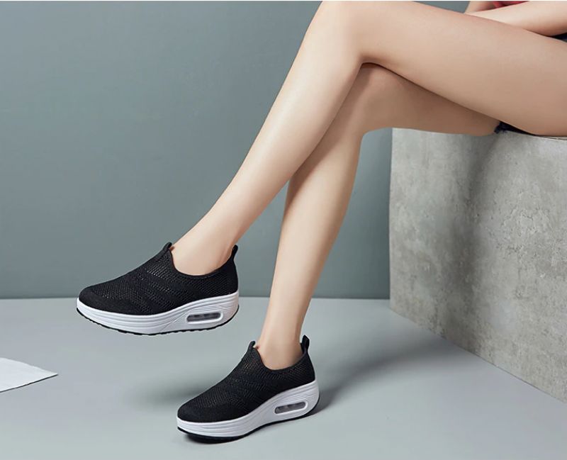 Bennu Damskie Buty Do Chodzenia Na Platformie - Szary