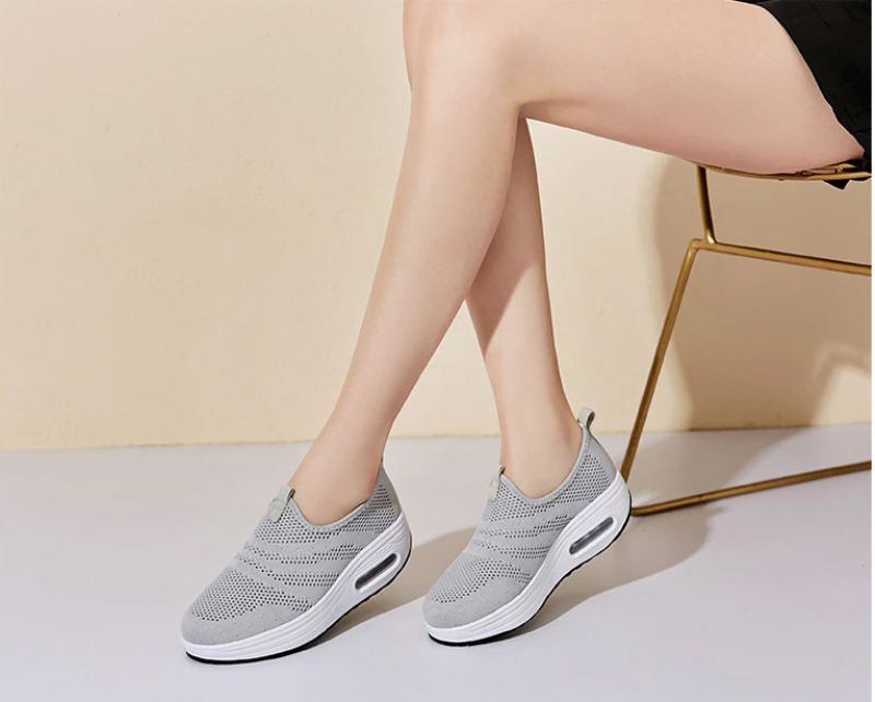 Bennu Damskie Buty Do Chodzenia Na Platformie - Szary