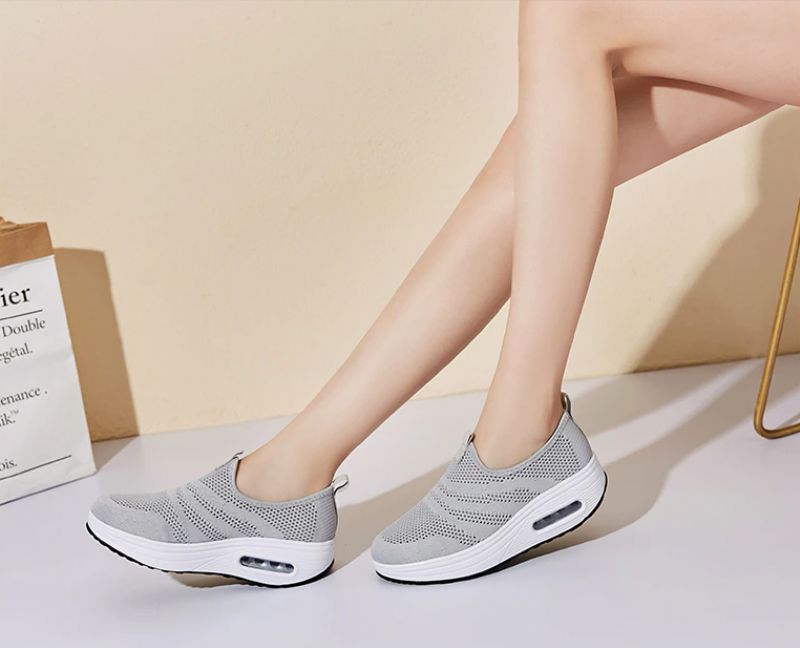 Bennu Damskie Buty Do Chodzenia Na Platformie - Szary