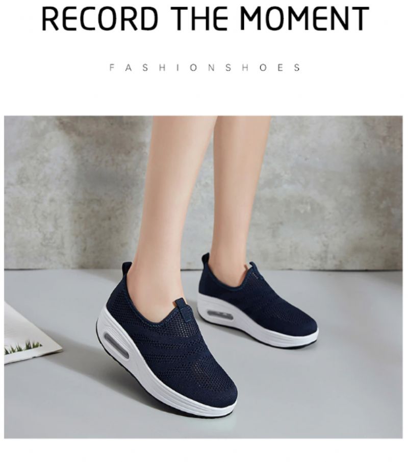 Bennu Damskie Buty Platformowe Do Chodzenia Na Platformie Czarne - Czarny