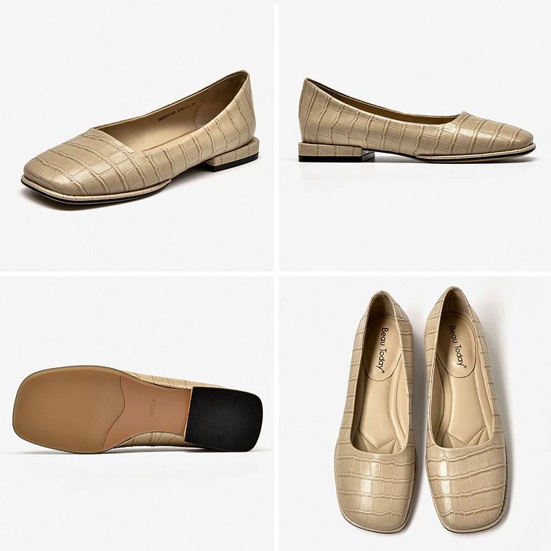 Benoit Damskie Płaskie Buty - Morelowy