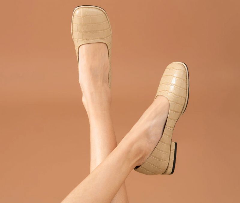 Benoit Damskie Płaskie Buty - Morelowy