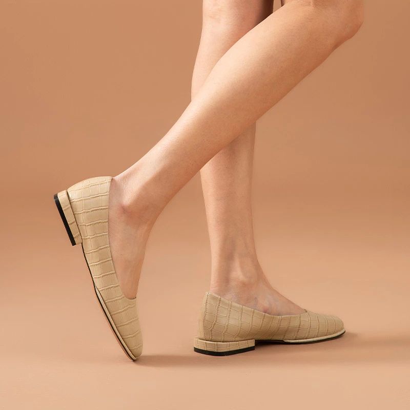 Benoit Damskie Płaskie Buty - Morelowy