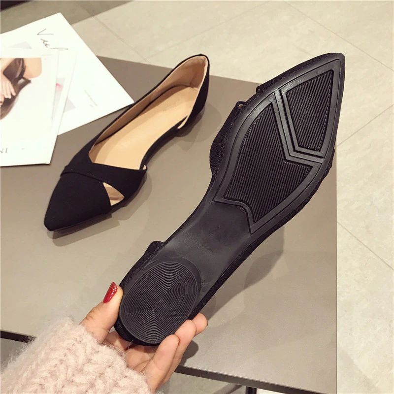 Beronica Damskie Codzienne Płaskie Buty - Czarny