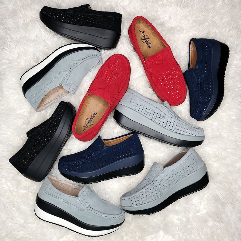 Beth M8 Damskie Buty Na Platformie Red - Czerwony