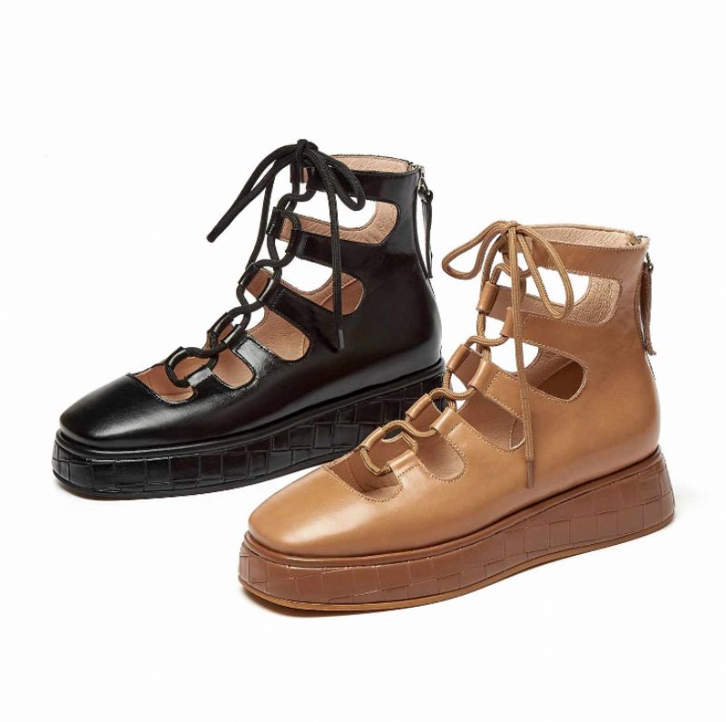 Betsey Damskie Buty Na Platformie - Brązowy