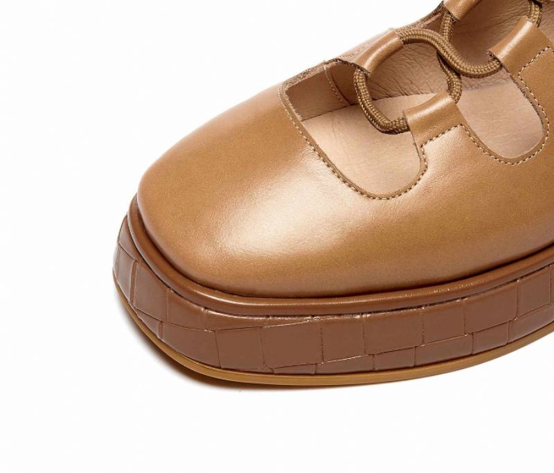 Betsey Damskie Buty Na Platformie - Brązowy