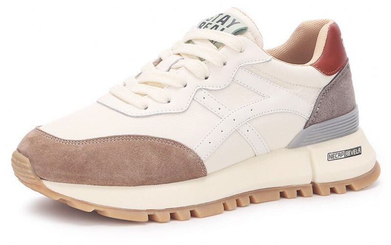 Bianco Damskie Skórzane Codzienne Buty Sportowe - Morelowy