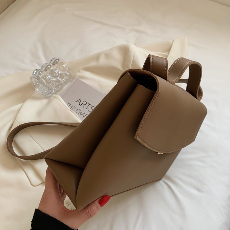 Bianco Mała Skórzana Torebka Damska Typu Crossbody - Czarny