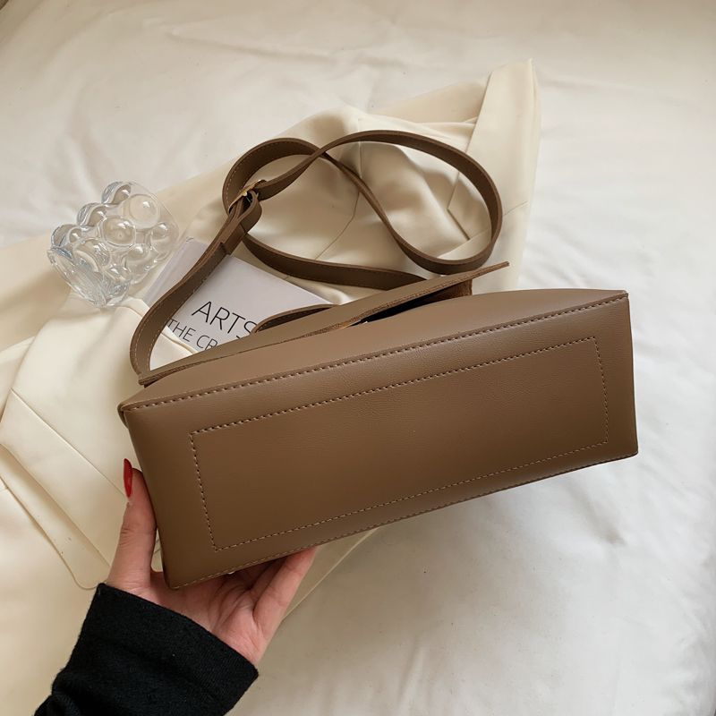 Bianco Mała Skórzana Torebka Damska Typu Crossbody - Czarny