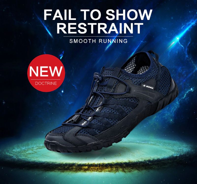 Biel Męskie Buty Trekkingowe Outdoorowe - Czarny