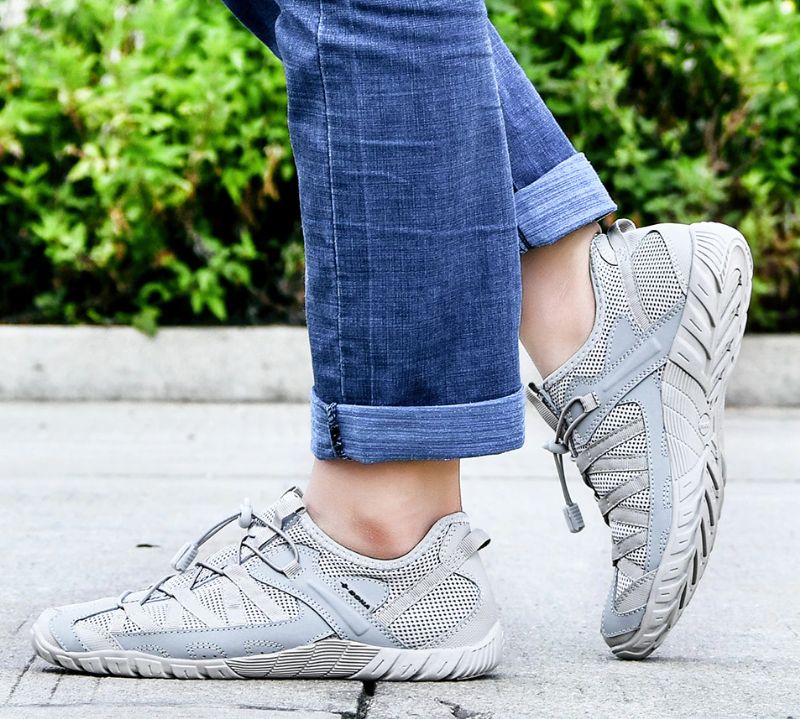 Biel Męskie Buty Trekkingowe Outdoorowe - Czarny