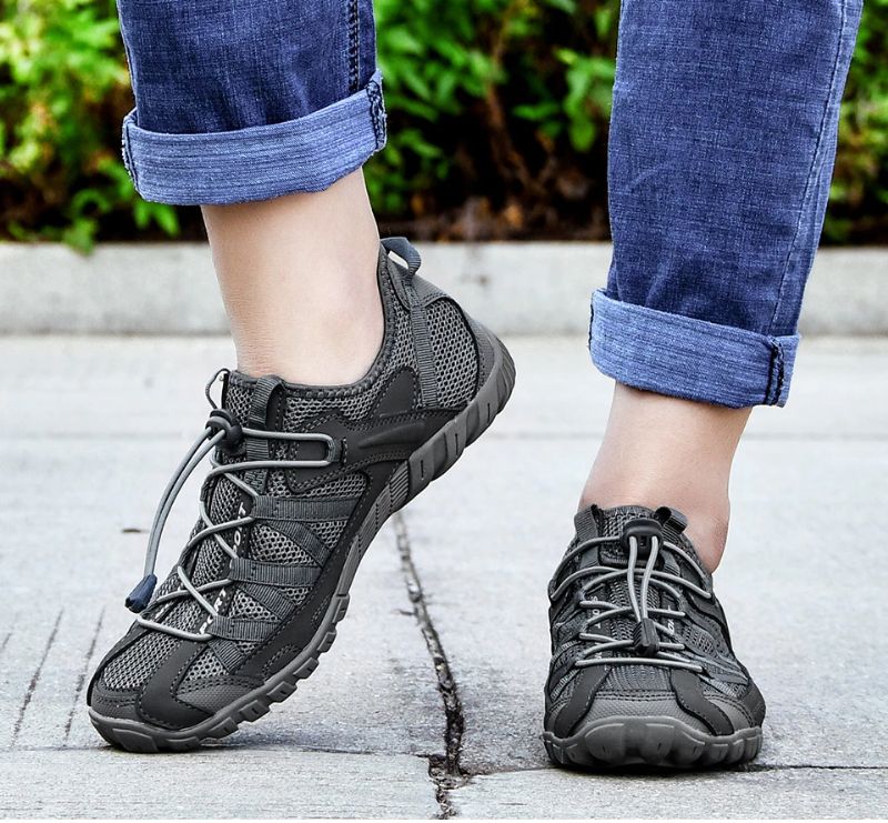 Biel Męskie Buty Trekkingowe Outdoorowe - Czarny