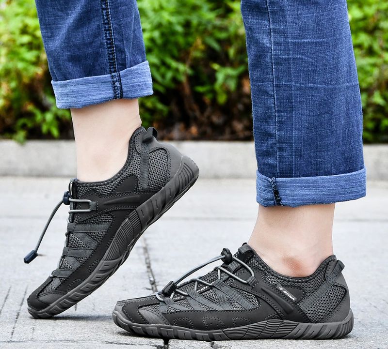 Biel Męskie Buty Trekkingowe Outdoorowe - Czarny