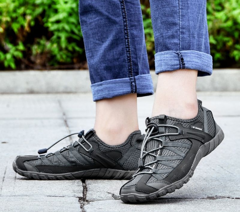 Biel Męskie Buty Trekkingowe Outdoorowe - Czarny