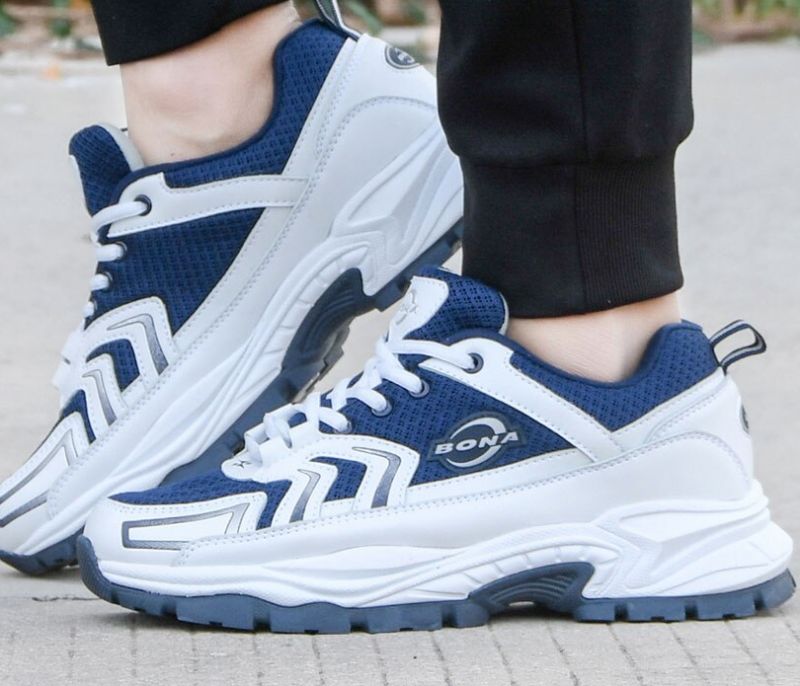 Bila Modne Trampki Męskie - Biały