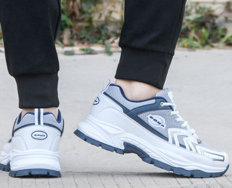 Bila Modne Trampki Męskie - Biały