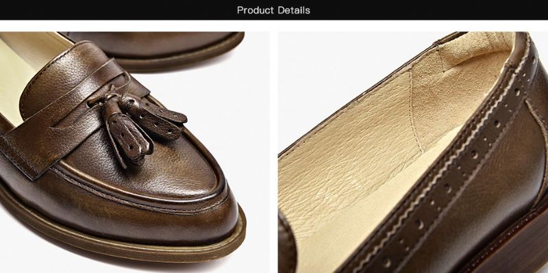 Billy Damskie Skórzane Buty Typu Loafer - Czarny Krótki Plusz