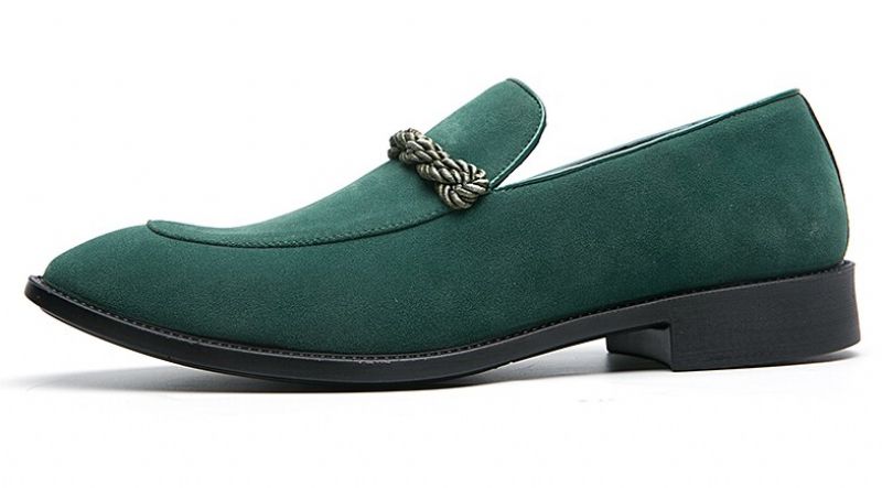Blake Męskie Mokasyny Buty Wizytowe - Zielony