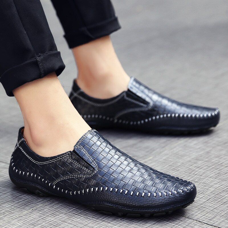 Borgon Męskie Mokasyny Casualowe Buty - Czarny