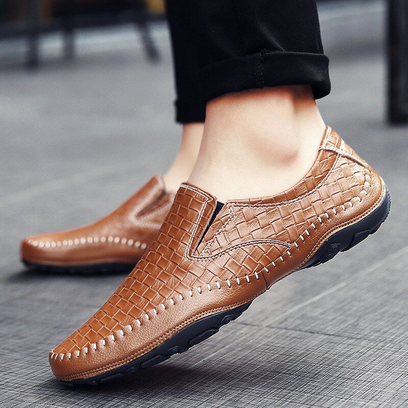 Borgon Męskie Mokasyny Casualowe Buty - Czarny