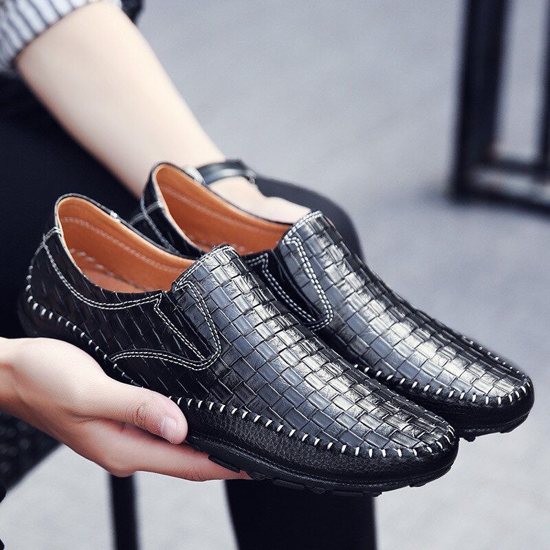 Borgon Męskie Mokasyny Casualowe Buty - Czarny