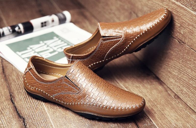 Borgon Męskie Mokasyny Casualowe Buty - Czarny