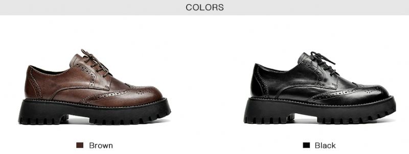 Boston Damskie Buty Typu Oxford - Czarny