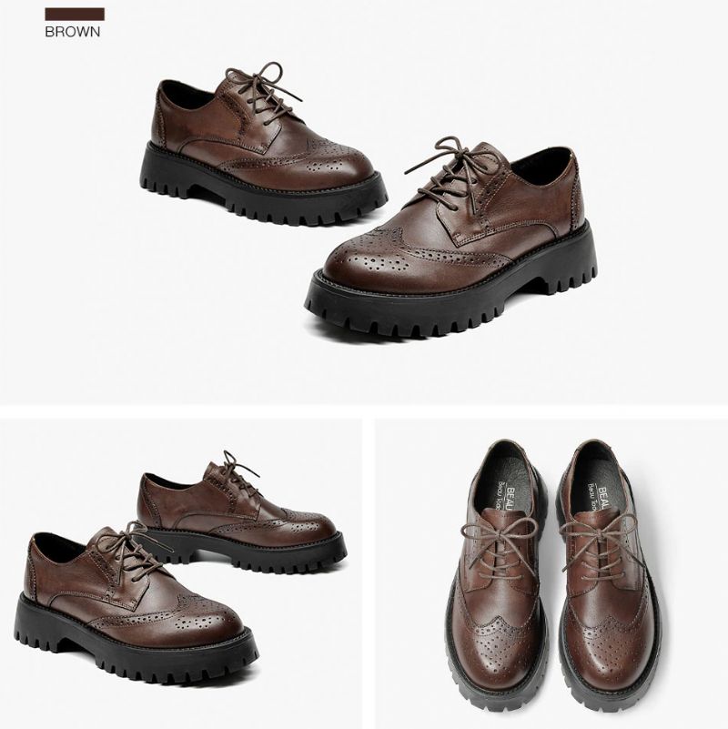 Boston Damskie Buty Typu Oxford - Czarny