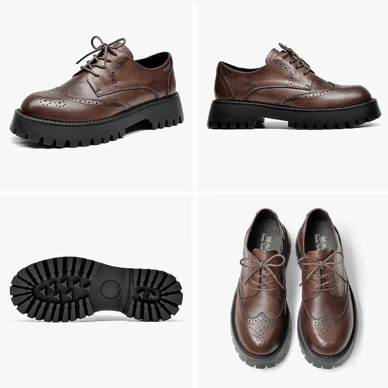 Boston Damskie Buty Typu Oxford - Czarny