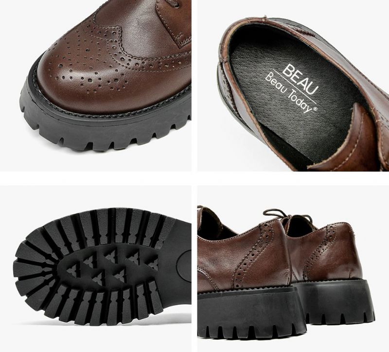 Boston Damskie Buty Typu Oxford - Czarny