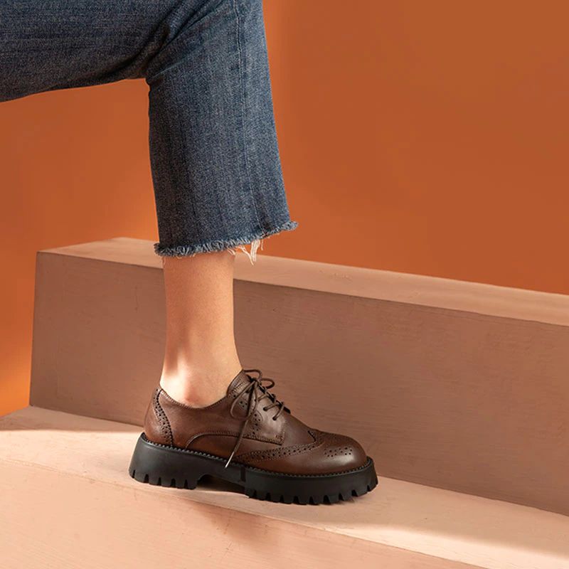 Boston Damskie Buty Typu Oxford - Czarny