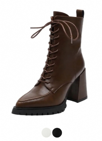 Botki Damskie Genesis Thick High Heels Ankle Boots