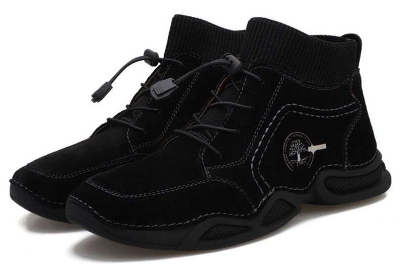 Brauner Męskie Buty Zimowe - Czarne