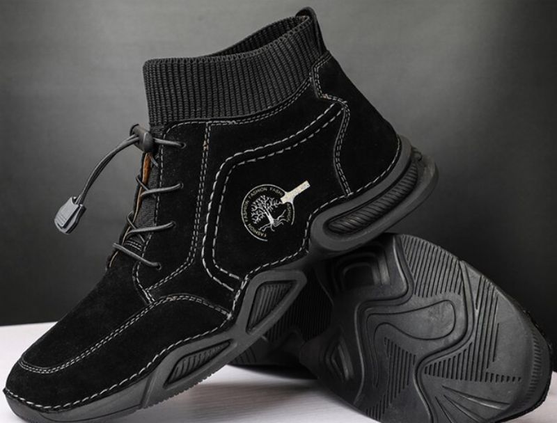 Brauner Męskie Buty Zimowe - Czarne