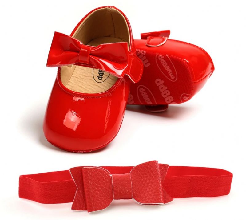 Brenda Baby Dziewczęce Buty Na Płaskiej Podeszwie - Czerwony
