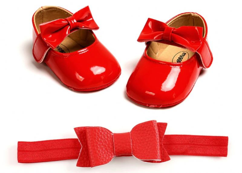 Brenda Baby Dziewczęce Buty Na Płaskiej Podeszwie - Czerwony