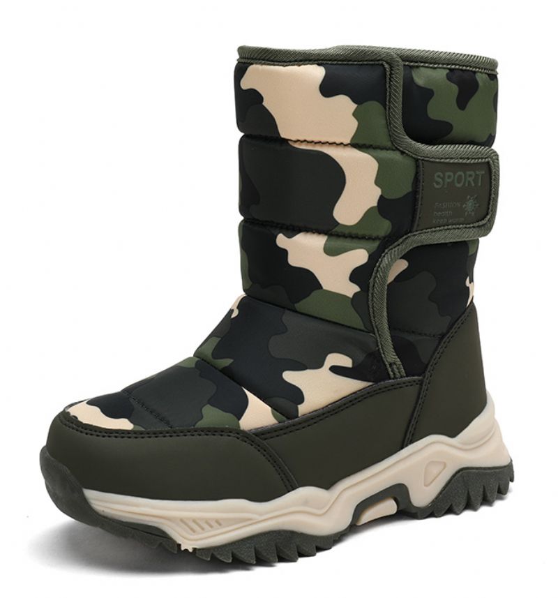 Bruce Chłopięce Buty Zimowe - Zielone futro
