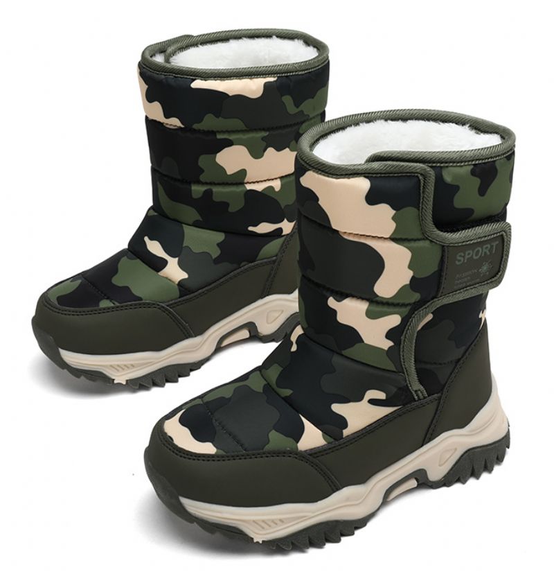 Bruce Chłopięce Buty Zimowe - Zielone futro