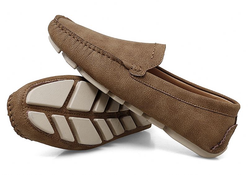 Bustamante Męskie Mokasyny Obuwie Casual - Khaki